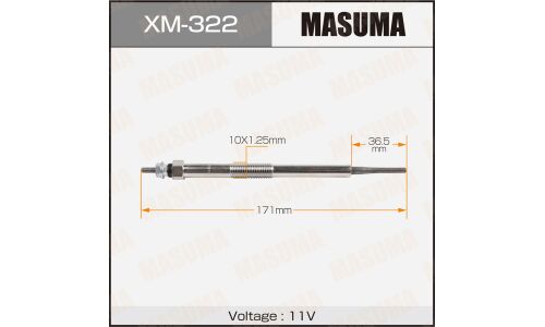 Свеча накаливания Masuma (4M41 DI), арт. XM-322