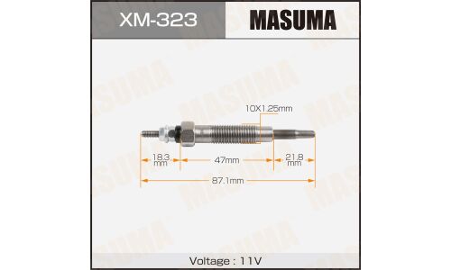 Свеча накаливания Masuma (4M40), арт. XM-323