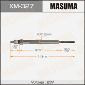 Свеча накаливания MASUMA PM-404 /6D15F, M616 (1/10/100)
