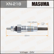 Свеча накаливания Masuma (SD23 / SD25), арт. XN-218