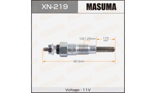 Свеча накаливания Masuma (SD23 / SD25), арт. XN-219