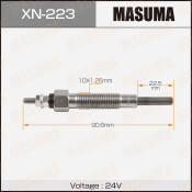 Свеча накаливания Masuma   PN-136 /TD23     (1/10/100)