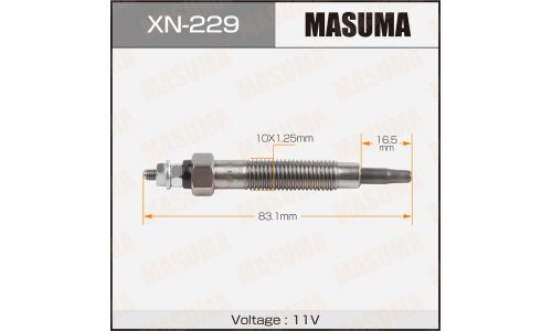 Свеча накаливания Masuma (TD27 / QD32), арт. XN-229