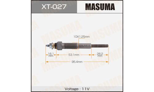 Свеча накаливания Masuma (1HZ / 1HDT), арт. XT-027