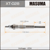 Свеча накаливания Masuma (1HZ / 1HDT), арт. XT-028