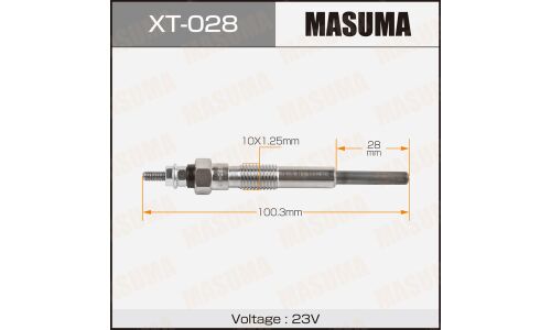 Свеча накаливания Masuma (1HZ / 1HDT), арт. XT-028