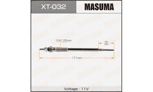 Свеча накаливания Masuma (1KD-FTV), арт. XT-032