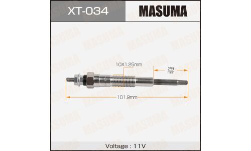 Свеча накаливания Masuma (2L-TE), арт. XT-034