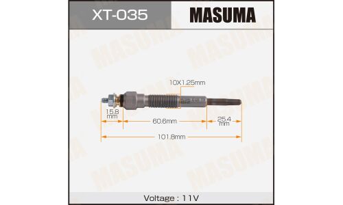 Свеча накаливания Masuma (1KZ-TE / 3C-T), арт. XT-035