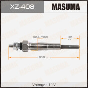 Свеча накаливания Masuma (RF), арт. XZ-408