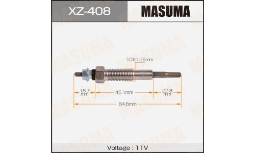 Свеча накаливания Masuma (RF), арт. XZ-408