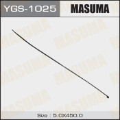 Хомут пластиковый (стяжка) Masuma, 5x450мм, черный, комплект 100 шт, арт. YGS-1025
