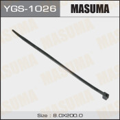 Хомут пластиковый (стяжка) Masuma, 8x200мм, черный, арт. YGS-1026, комплект 100 шт