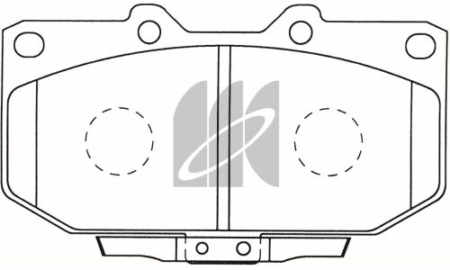 Колодки тормозные дисковые Kashiyama, передние, комплект на ось (4 шт), арт. D1199M