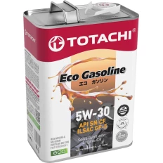 Масло моторное Totachi Eco Gasoline 5w30 полусинтетическое, API SN/CF, ILSAC GF-5, универсальное, 4л, арт. 10804