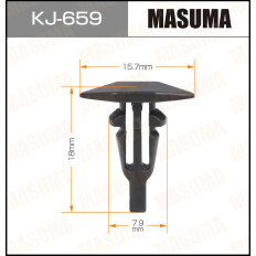 Клипса крепёжная уплотнителей дефлектора воздухозаборника Masuma, для Nissan, арт. KJ-659