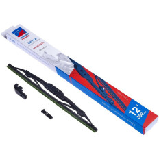 Щетка стеклоочистителя Double Force Universal, 300мм (12"), каркасная, летняя, с графитовым напылением, крепления J-Hook, Bayonet, 1 шт, арт. DFM12