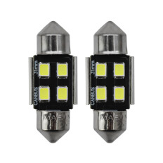 Лампа светодиодная Masuma Festoon (SV8.5, T10x31), 12В, 1.8Вт (соответствует 5Вт), 6500К, комплект 2 шт, арт. L741