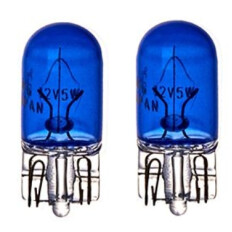 Лампа Koito (Polarg) Color Bulb W5W (W2.1x9.5d, T10), 12В, 5Вт, 5000К, комплект 2 шт, арт. P8713W