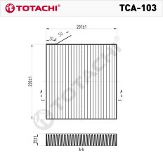 Фильтр салонный Totachi, арт. TCA-103