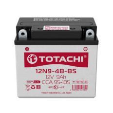 Аккумулятор для мото Totachi 12N9-4B-BS, AGM, 9Ач, CCA 95–105А, необслуживаемый, арт. 90009
