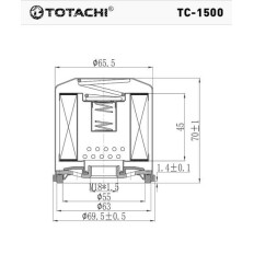 Фильтр масляный Totachi, арт. TC-1500