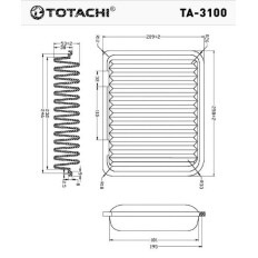 Фильтр воздушный Totachi, арт. TA-3100