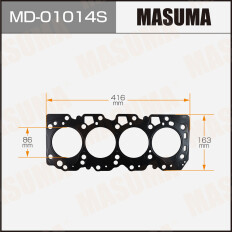 Прокладка ГБЦ Masuma, для двигателей 3С-T, арт. MD-01014 S