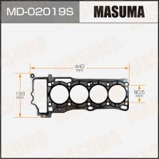 Прокладка ГБЦ Masuma, для двигателей QG18DE, арт. MD-02019S