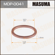 Шайба (прокладка) для болта маслосливного MASUMA, CHERY 19.8x16.3x1.4 [уп.50]
