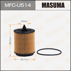 Фильтр масляный Masuma, арт. MFC-U514