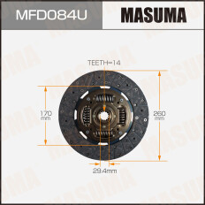 Диск сцепления Masuma (260х170х14х29.4мм), арт. MFD084U