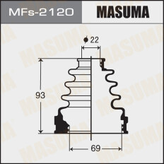 Пыльник привода Masuma, внутренний, силикон, арт. MFs-2120