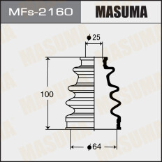 Пыльник привода Masuma, силикон, арт. MFs-2160