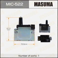 Катушка зажигания Masuma, для Honda Accord / Civic (D15Z1 / F18A3 / F20A4), арт. MIC-522