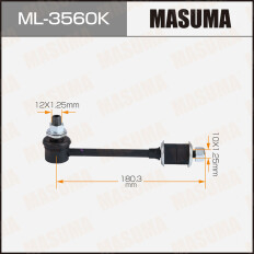 Стойка стабилизатора (линк) с втулками Masuma, передняя, для Toyota Land Cruiser Prado, арт. ML-3560K