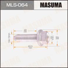 Болт стойки Masuma, для Subaru, M14x1.5(R), длина 65.5мм, под ключ 19мм, арт. MLS-064