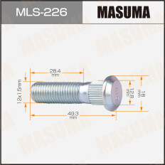 Шпилька колесная Masuma MLS-226, для Hyundai / KIA, M12x1.5(R), длина 50мм