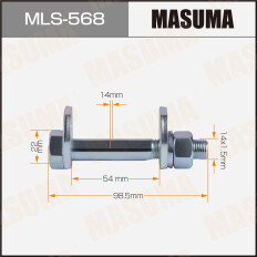 Комплект болта регулировочного (эксцентрика) Masuma MLS-568, для Toyota (OEM 90170-14012, 48198-50011, 48198-14010, 48190-22040, 48198-22030) (+гайка, шайба)