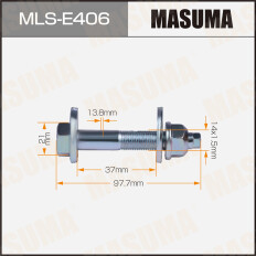 Комплект болта регулировочного (эксцентрика) Masuma MLS-E406, для Nissan/Renault (OEM 8200835820, 7703034265, 8200843874, 01436-00Q2G, 54473-00Q0A) (+гайка, шайба)