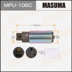 Насос топливный (бензонасос) Masuma, с графитовым коллектором, для Toyota Land Cruiser, Mitsubishi Outlander, арт. MPU-106C