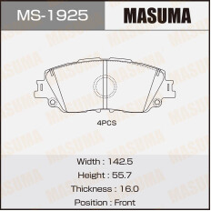 Колодки дисковые MASUMA, NP1167, P83172 front (1/12)