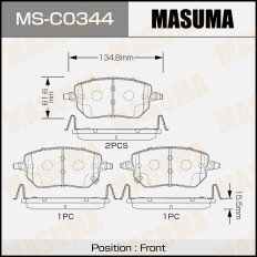 Колодки дисковые MASUMA, front (1/8)