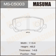 Колодки дисковые MASUMA,