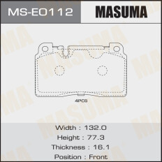 Колодки дисковые MASUMA front (1/12)