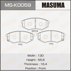 Колодки дисковые MASUMA, P30055 front (1/12)