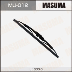 Щетка стеклоочистителя Masuma Nano Graphite 300мм (12") каркасная, летняя, с графитовым напылением, крепление J-Hook, 1 шт, арт. MU-012