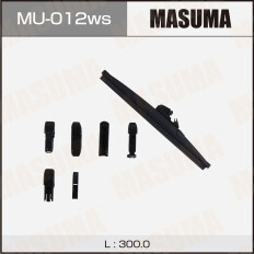 Щетка стеклоочистителя Masuma Optimum 300мм (12") каркасная зимняя, 6 переходников, 1 шт, арт. MU-012ws