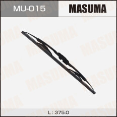 Щетка стеклоочистителя Masuma Nano Graphite 375мм (15") каркасная, летняя, с графитовым напылением, крепление J-Hook, 1 шт, арт. MU-015