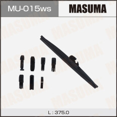 Щетка стеклоочистителя Masuma Optimum 375мм (15") каркасная зимняя, 6 переходников, 1 шт, арт. MU-015ws